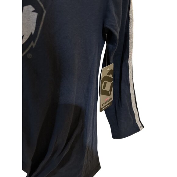NEW UConn Huskies Colosseum Athletics Blue Tie Scoop Neck LS Shirt Girls M (7-8) - Picture 3 of 6